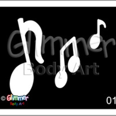 Glitter tattoo 011 Cascading Notes Pack Of 5 